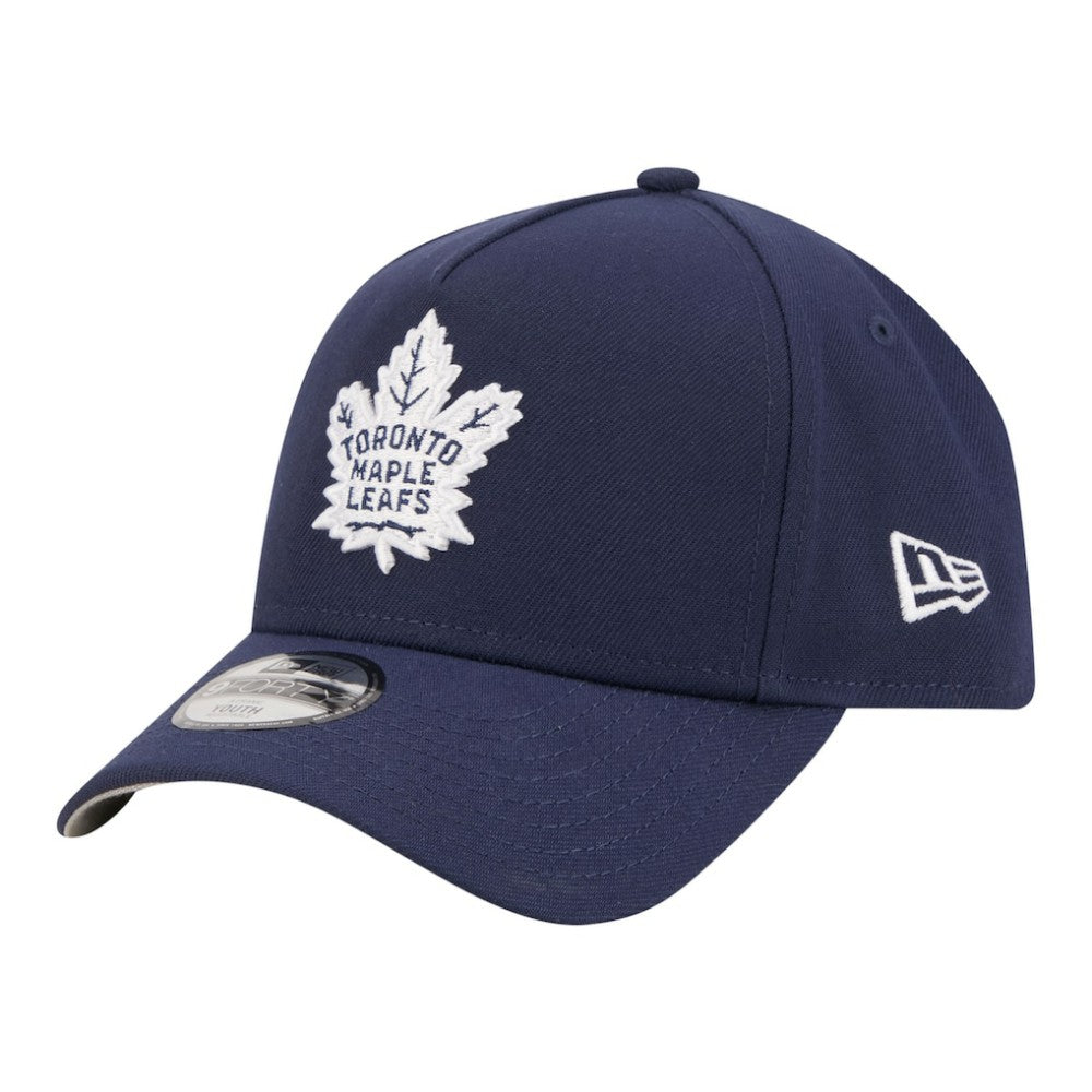 Toronto Maple Leafs New Era Youth 9FORTY A-Frame Adjustable Hat - Blue - NHL