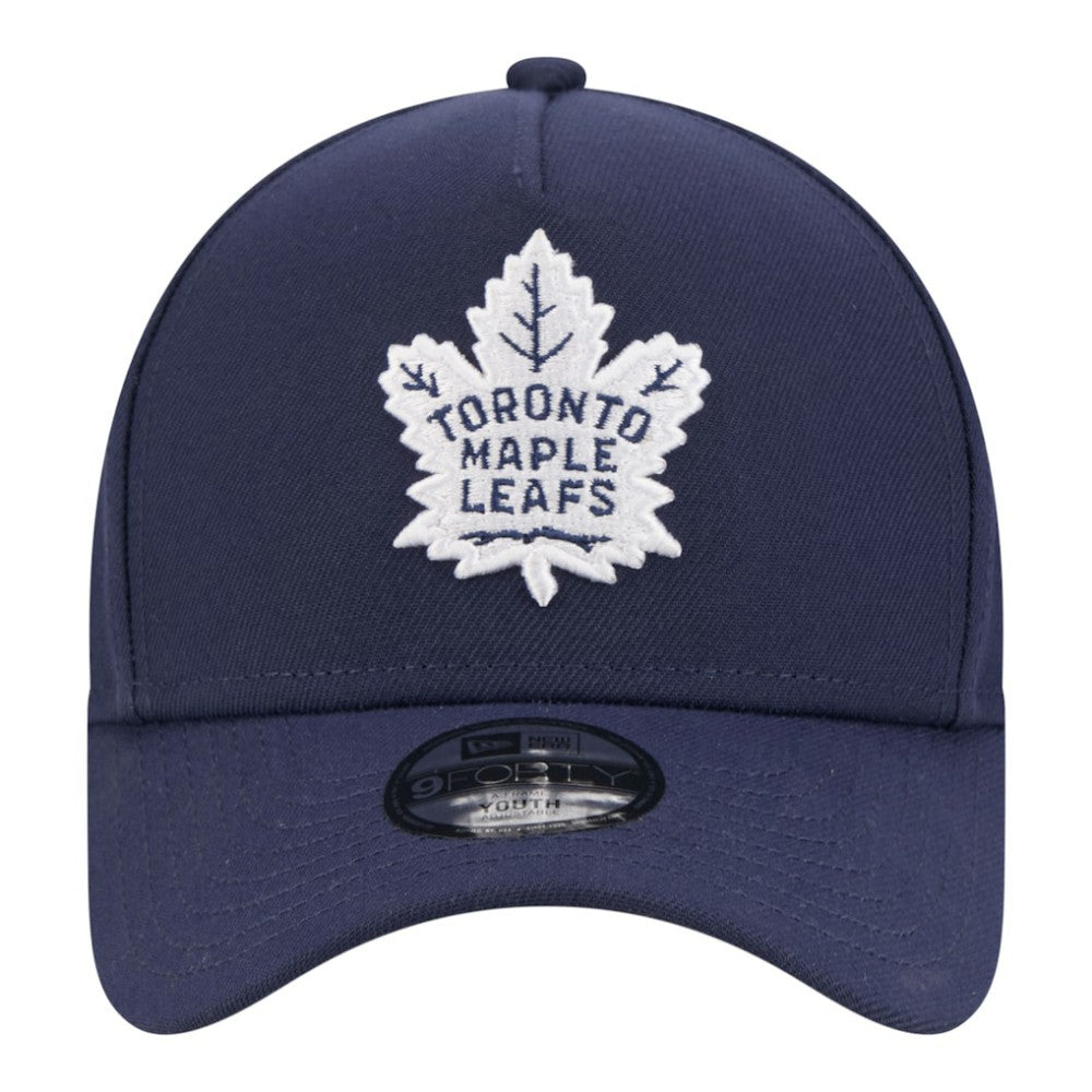 Toronto Maple Leafs New Era Youth 9FORTY A-Frame Adjustable Hat - Blue - NHL
