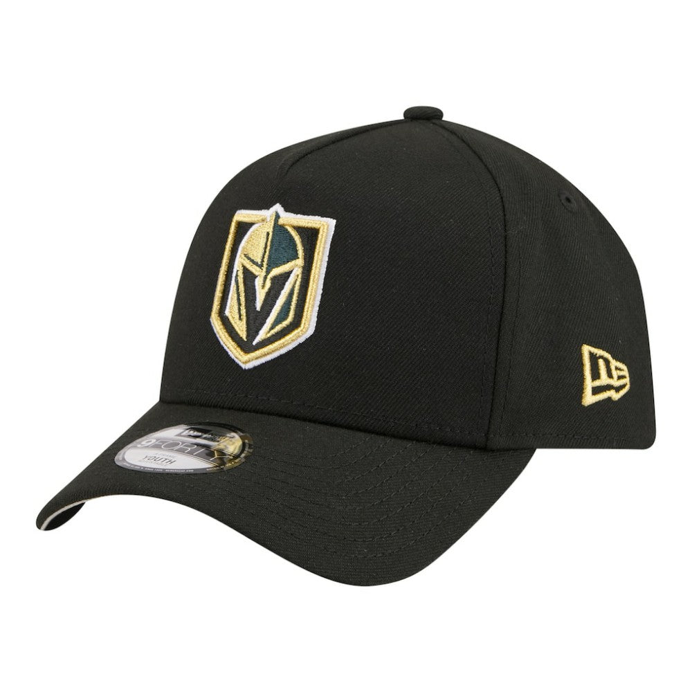 Vegas Golden Knights New Era Youth 9FORTY A-Frame Adjustable Hat - Black - NHL