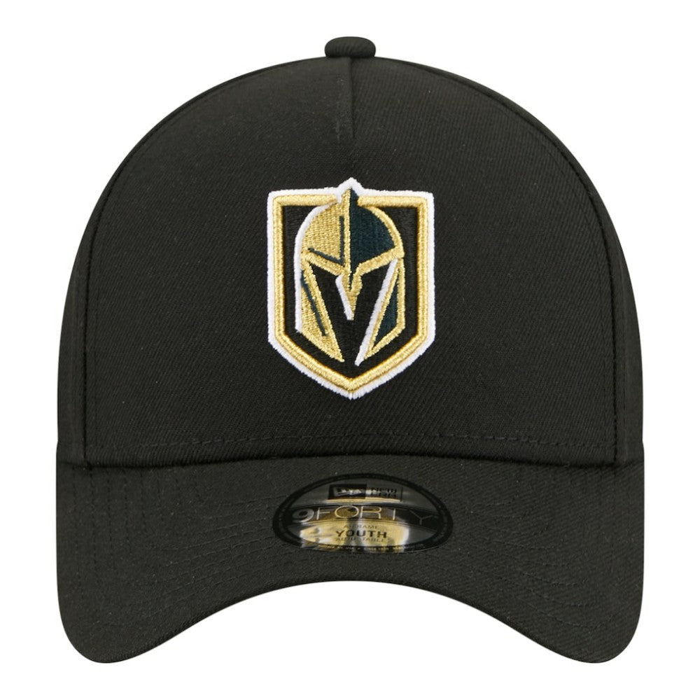 Vegas Golden Knights New Era Youth 9FORTY A-Frame Adjustable Hat - Black - NHL