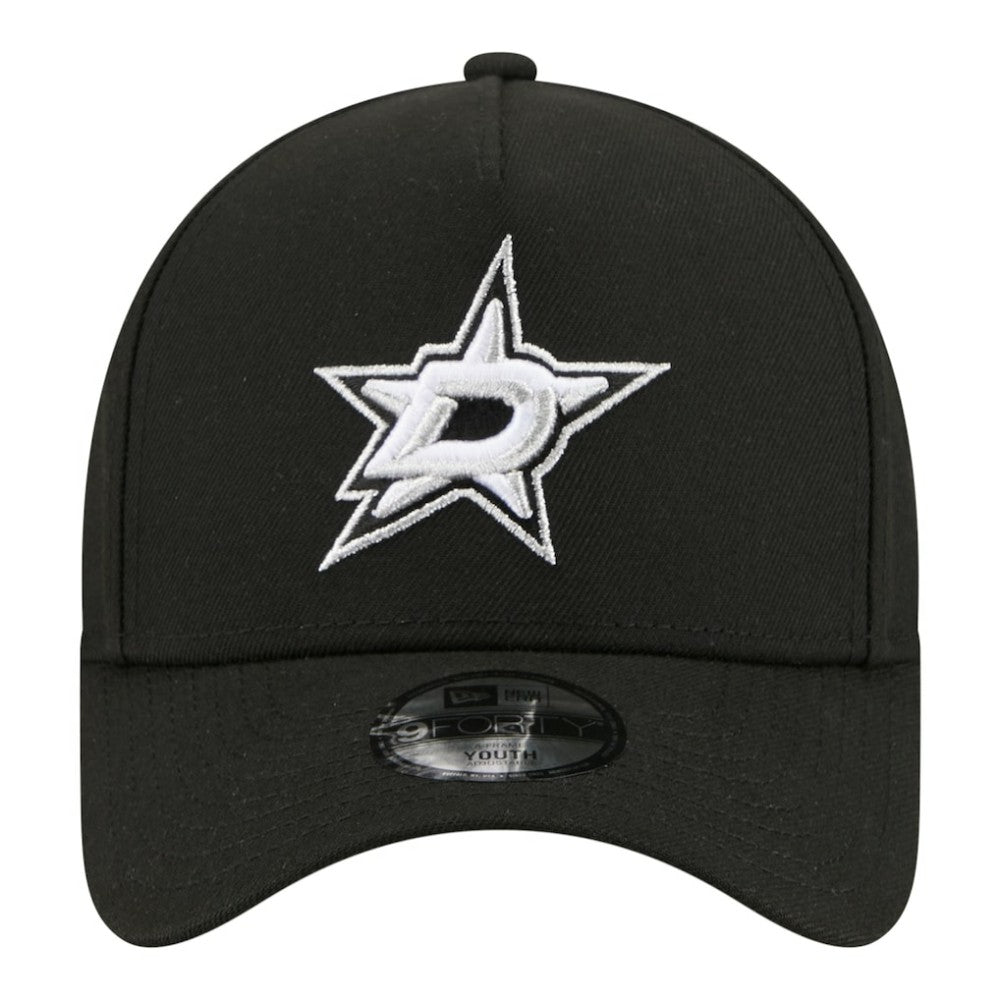 Dallas Stars New Era Youth 9FORTY A-Frame Adjustable Hat - Black - NHL