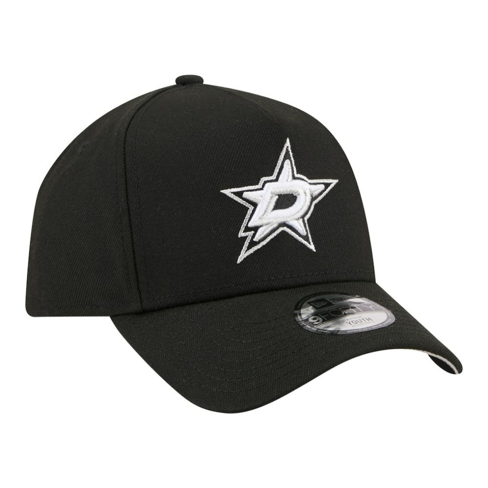 Dallas Stars New Era Youth 9FORTY A-Frame Adjustable Hat - Black - NHL