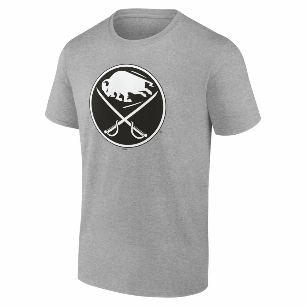 Buffalo Sabres Big & Tall Personalized Name & Number Monochrome T-Shirt - Gray - NHL
