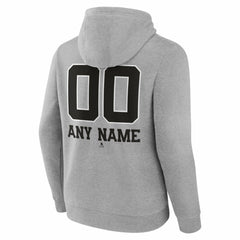 Carolina Hurricanes Big & Tall Personalized Name & Number Monochrome Pullover Hoodie - Gray - NHL