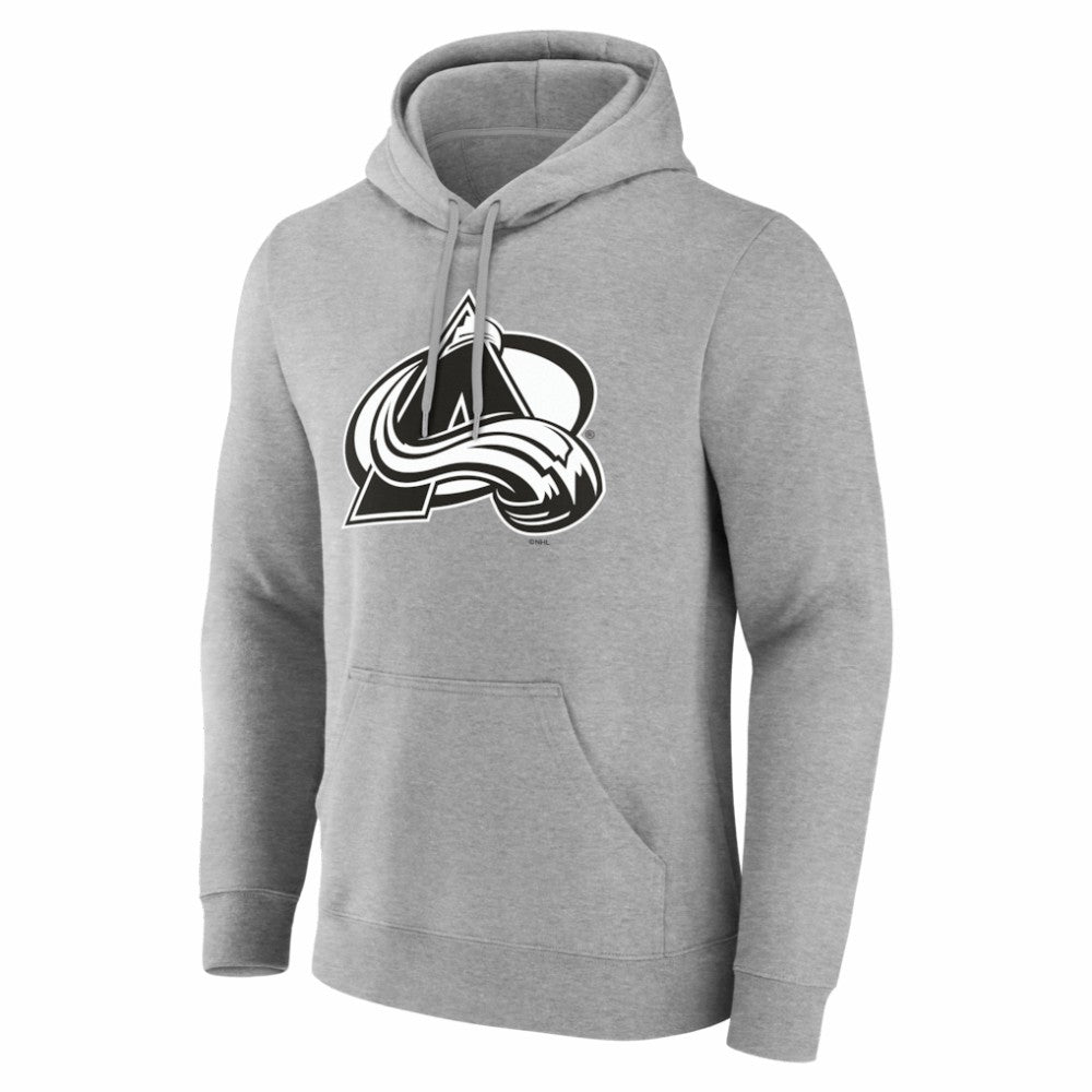 Colorado Avalanche Big & Tall Personalized Name & Number Monochrome Pullover Hoodie - Gray - NHL