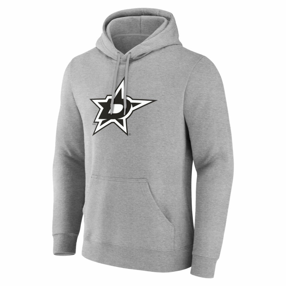 Dallas Stars Big & Tall Personalized Name & Number Monochrome Pullover Hoodie - Gray - NHL