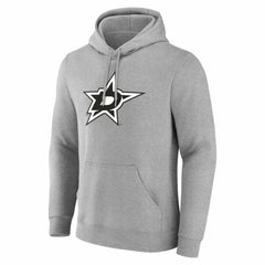 Dallas Stars Big & Tall Personalized Name & Number Monochrome Pullover Hoodie - Gray - NHL