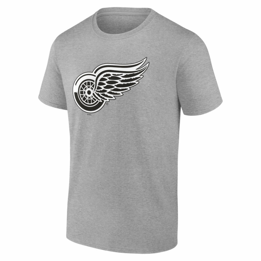 Detroit Red Wings Big & Tall Personalized Name & Number Monochrome T-Shirt - Gray - NHL