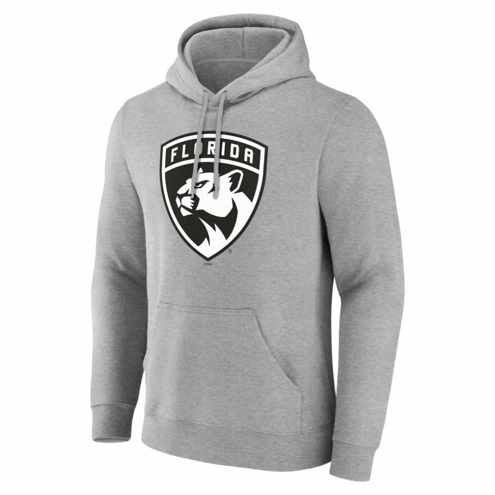 Florida Panthers Big & Tall Personalized Name & Number Monochrome Pullover Hoodie - Gray - NHL
