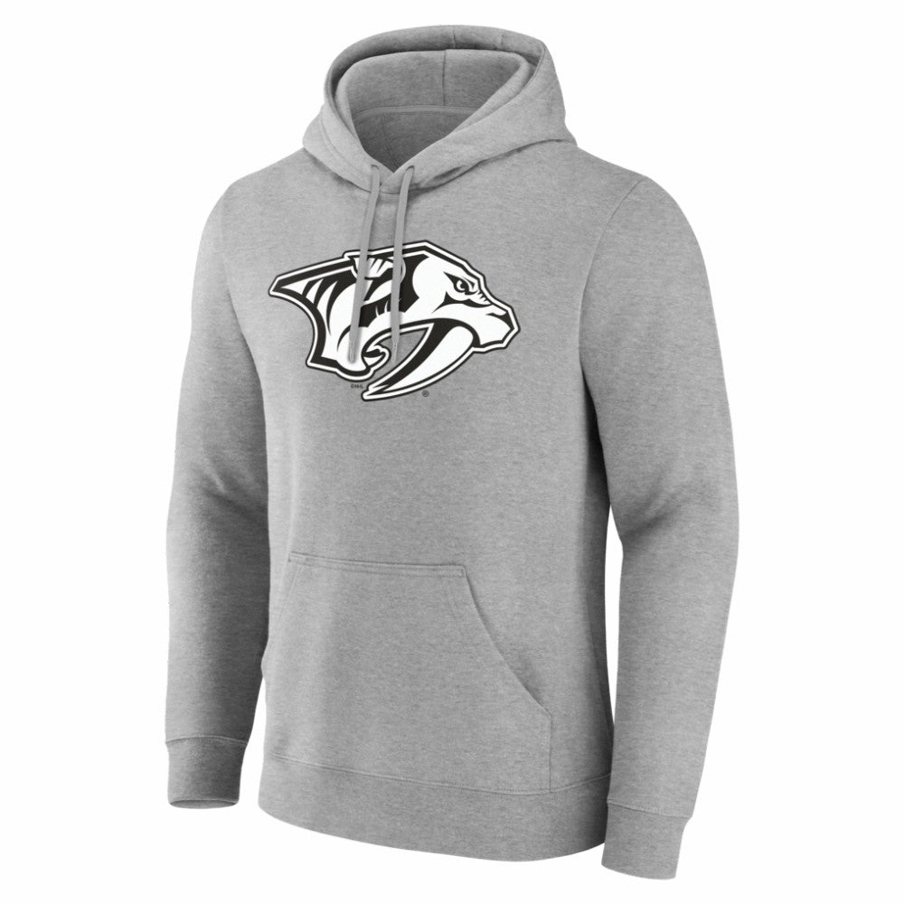 Nashville Predators Big & Tall Personalized Name & Number Monochrome Pullover Hoodie - Gray - NHL