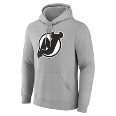 New Jersey Devils Big & Tall Personalized Name & Number Monochrome Pullover Hoodie - Gray - NHL