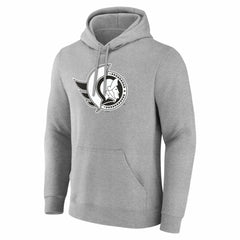 Ottawa Senators Big & Tall Personalized Name & Number Monochrome Pullover Hoodie - Gray - NHL