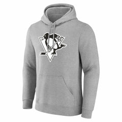 Pittsburgh Penguins Big & Tall Personalized Name & Number Monochrome Pullover Hoodie - Gray - NHL