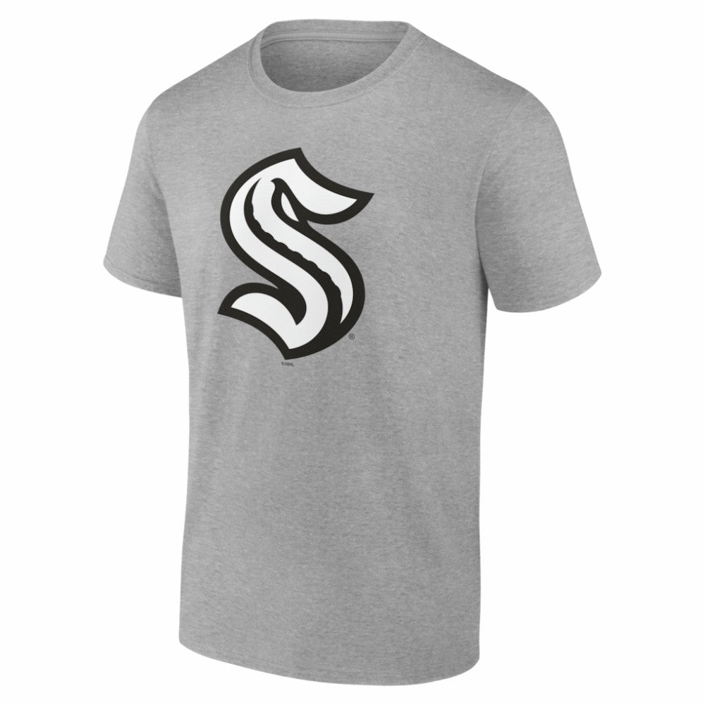 Seattle Kraken Big & Tall Personalized Name & Number Monochrome T-Shirt - Gray - NHL