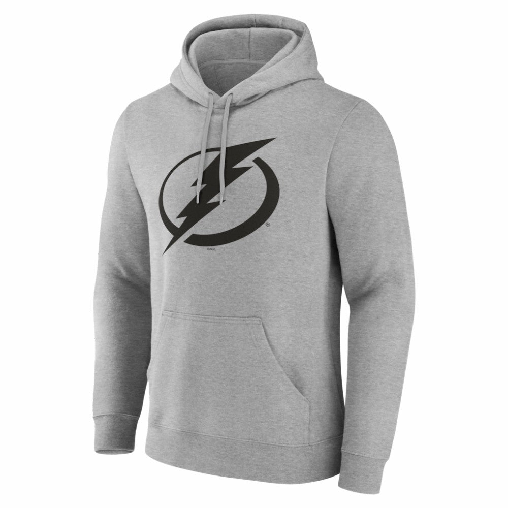 Tampa Bay Lightning Big & Tall Personalized Name & Number Monochrome Pullover Hoodie - Gray - NHL