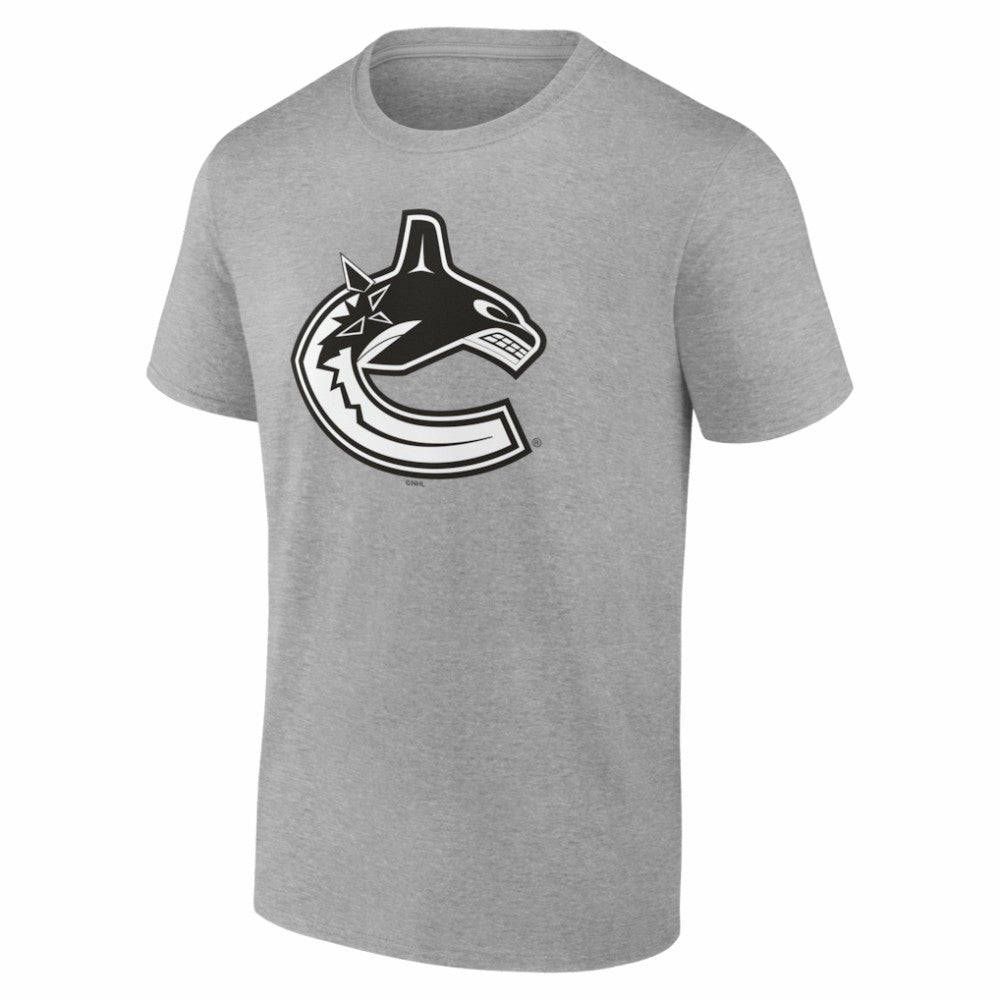 Vancouver Canucks Big & Tall Personalized Name & Number Monochrome T-Shirt - Gray - NHL