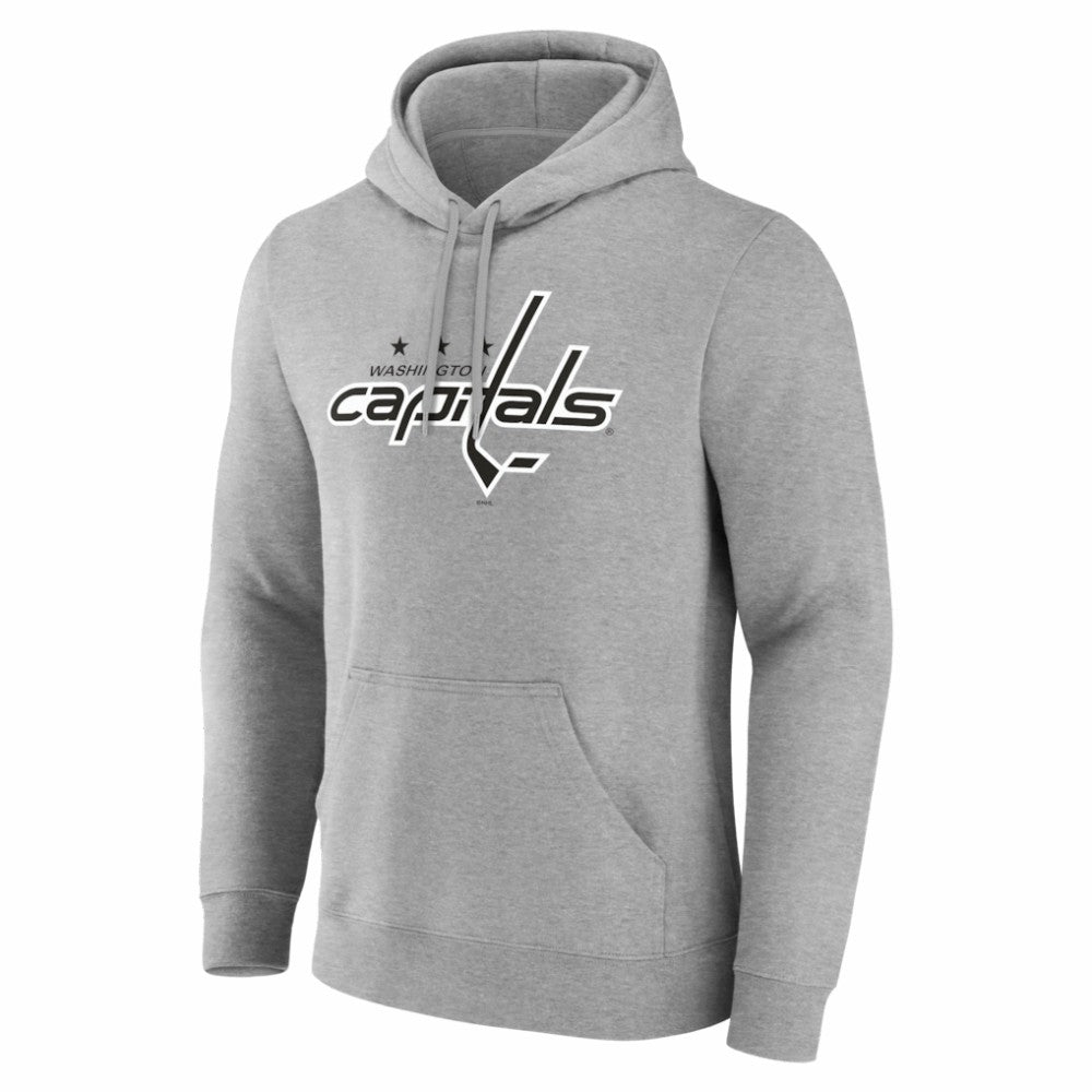 Washington Capitals Big & Tall Personalized Name & Number Monochrome Pullover Hoodie - Gray - NHL