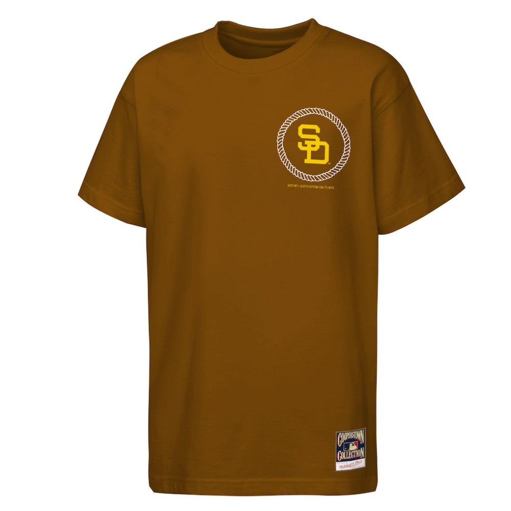 San Diego Padres Mitchell & Ness Youth Cooperstown Rodeo Rope T-Shirt - MLB