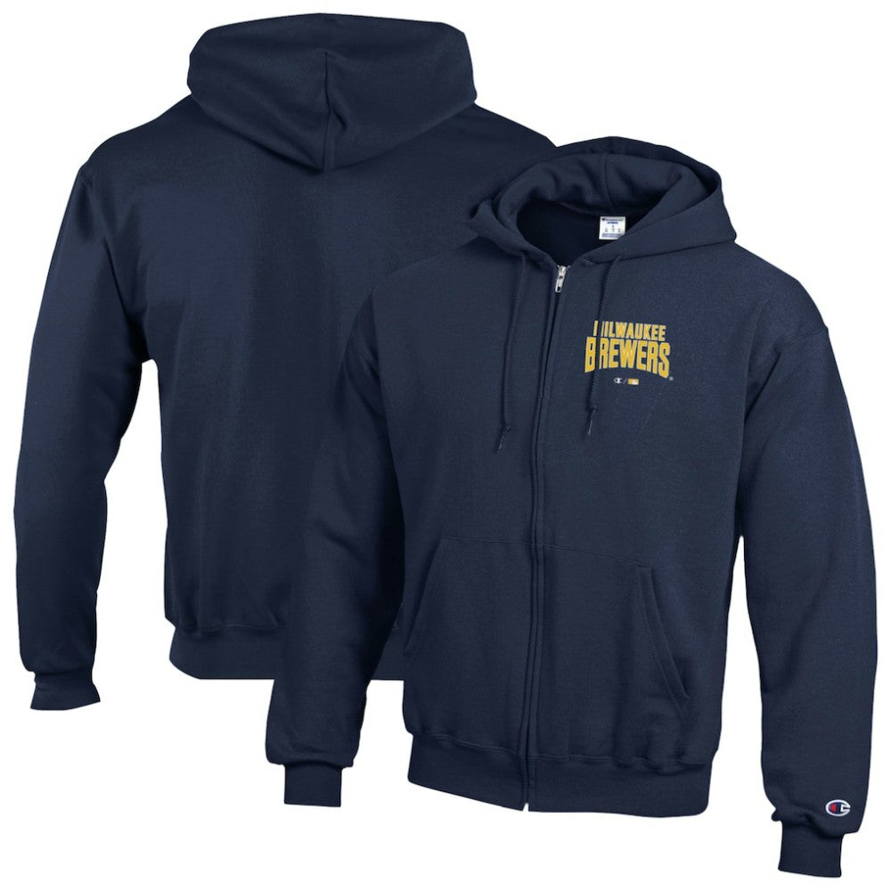 Milwaukee Brewers Champion Eco Powerblend Full-Zip Hoodie - MLB