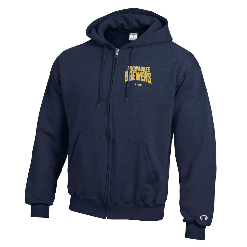 Milwaukee Brewers Champion Eco Powerblend Full-Zip Hoodie - MLB
