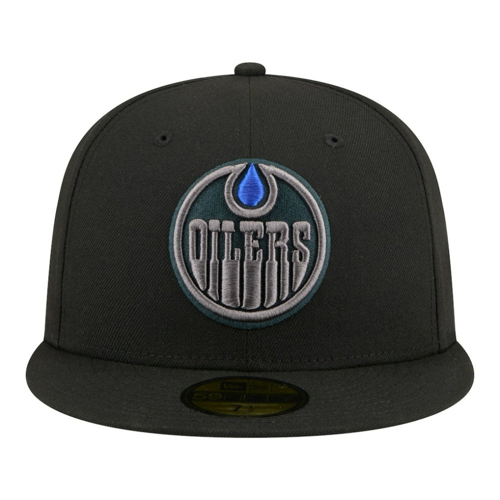 Edmonton Oilers New Era Color Pop 59FIFTY Fitted Hat - Black - NHL