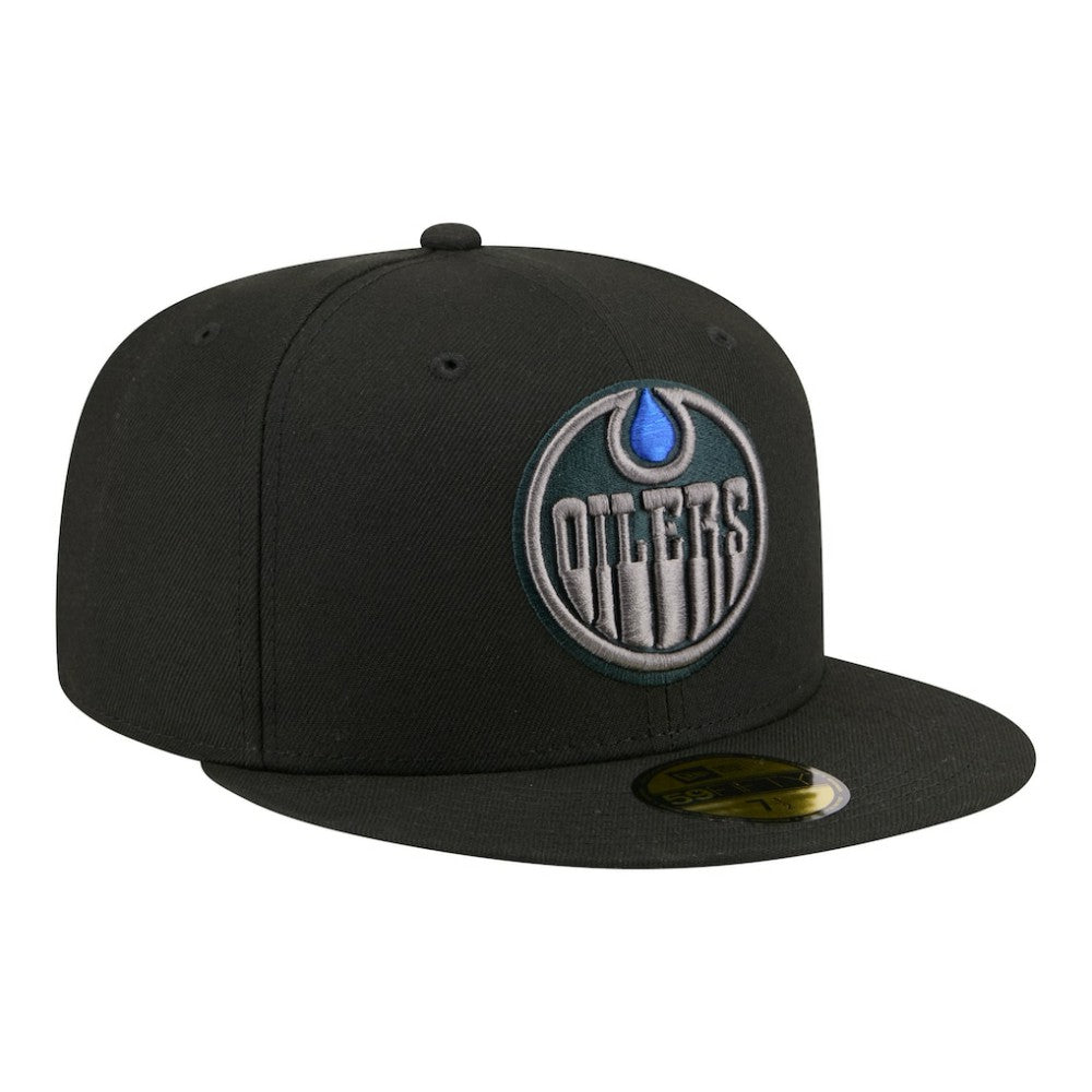 Edmonton Oilers New Era Color Pop 59FIFTY Fitted Hat - Black - NHL