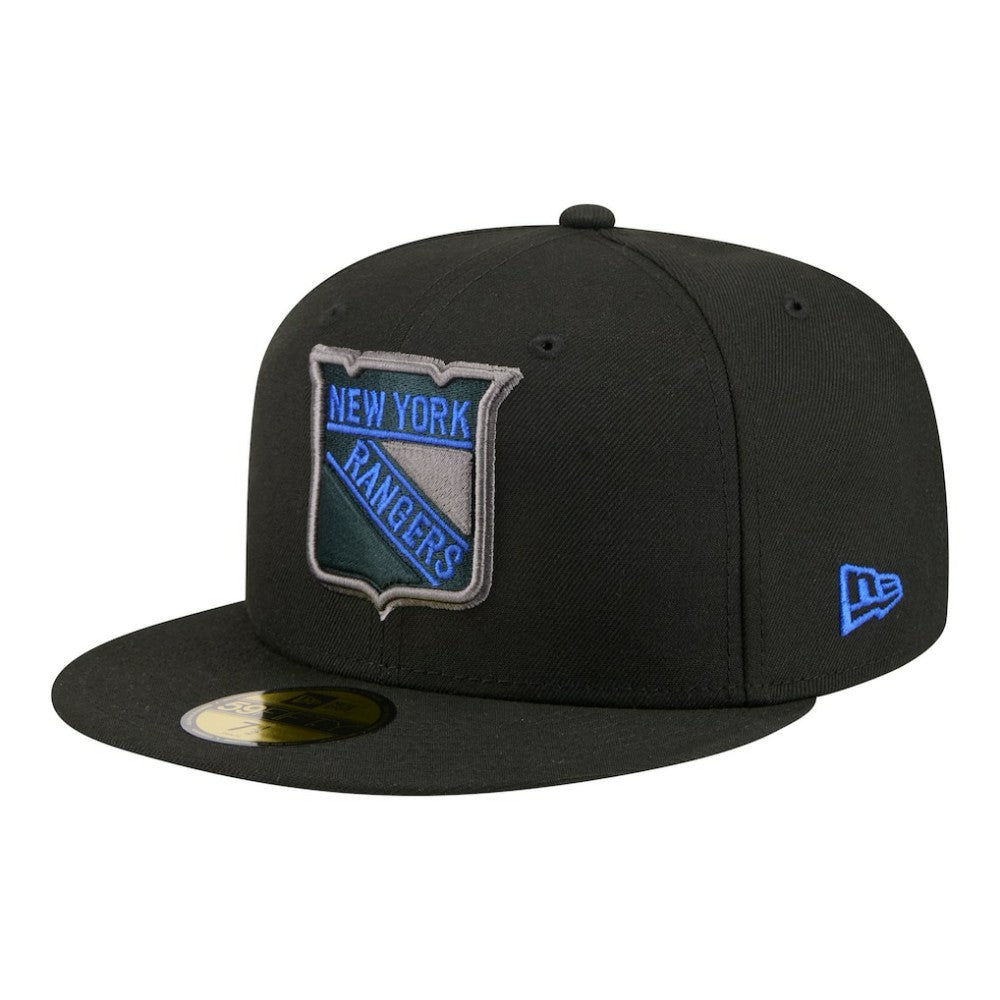 New York Rangers New Era Color Pop 59FIFTY Fitted Hat - Black - NHL