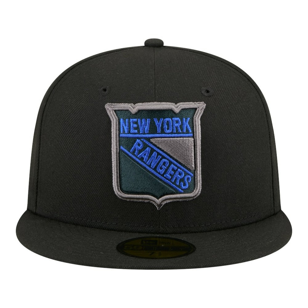New York Rangers New Era Color Pop 59FIFTY Fitted Hat - Black - NHL