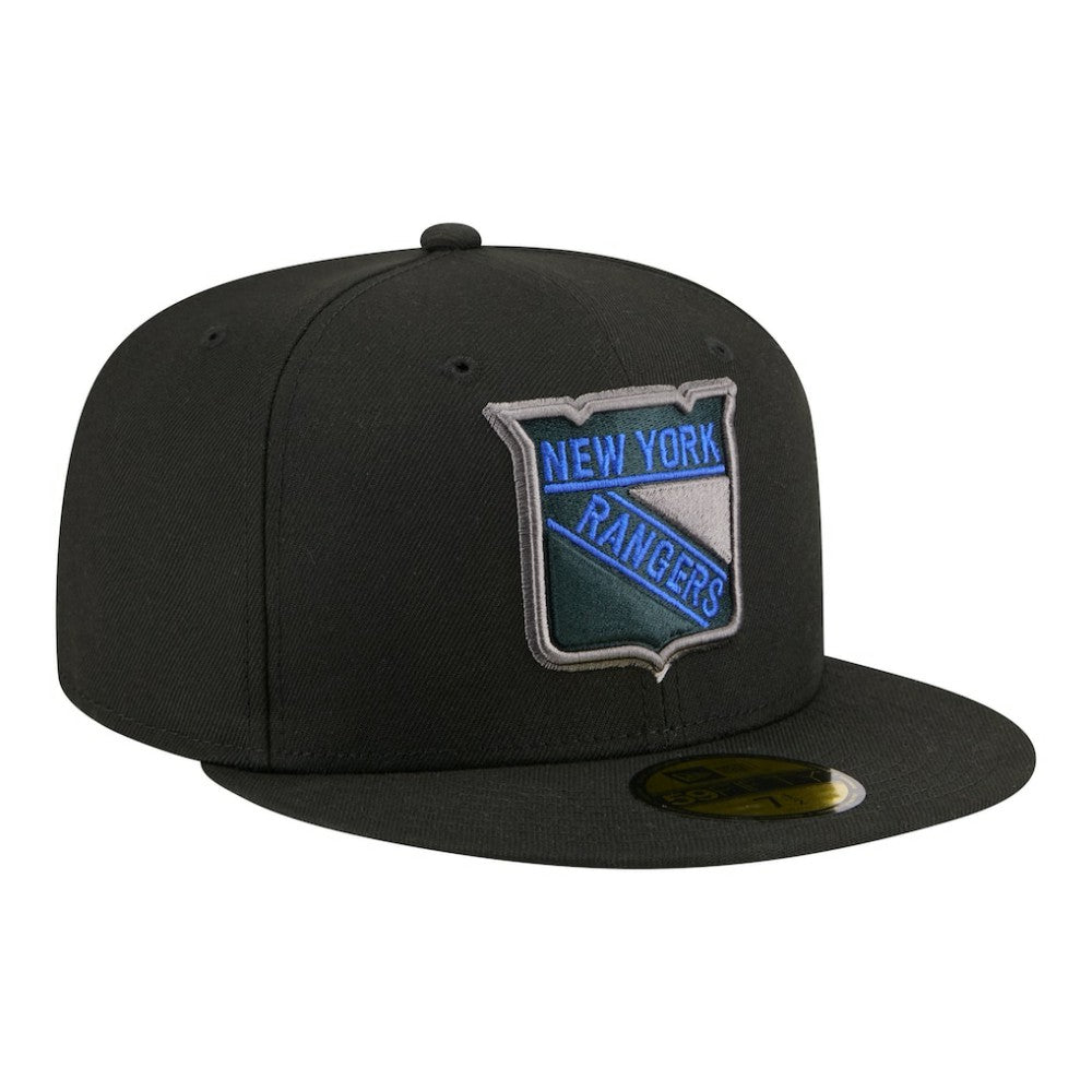 New York Rangers New Era Color Pop 59FIFTY Fitted Hat - Black - NHL