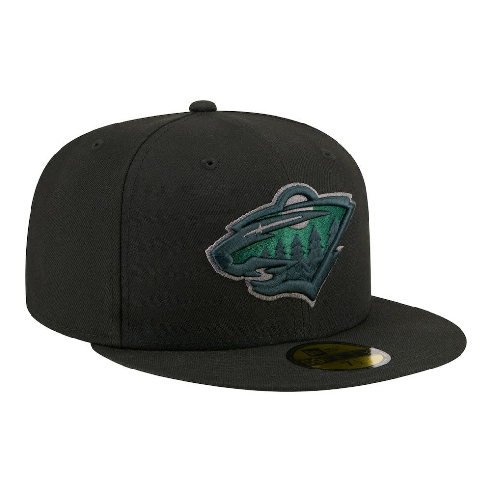 Minnesota Wild New Era Color Pop 59FIFTY Fitted Hat - Black - NHL