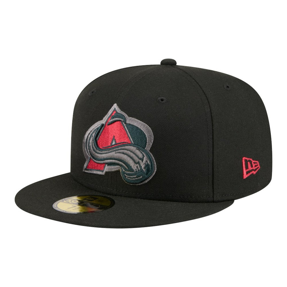 Colorado Avalanche New Era Color Pop 59FIFTY Fitted Hat - Black - NHL