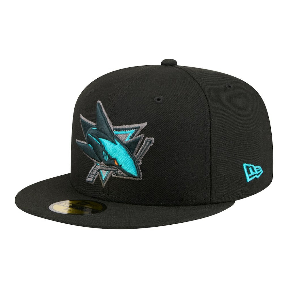 San Jose Sharks New Era Color Pop 59FIFTY Fitted Hat - Black - NHL