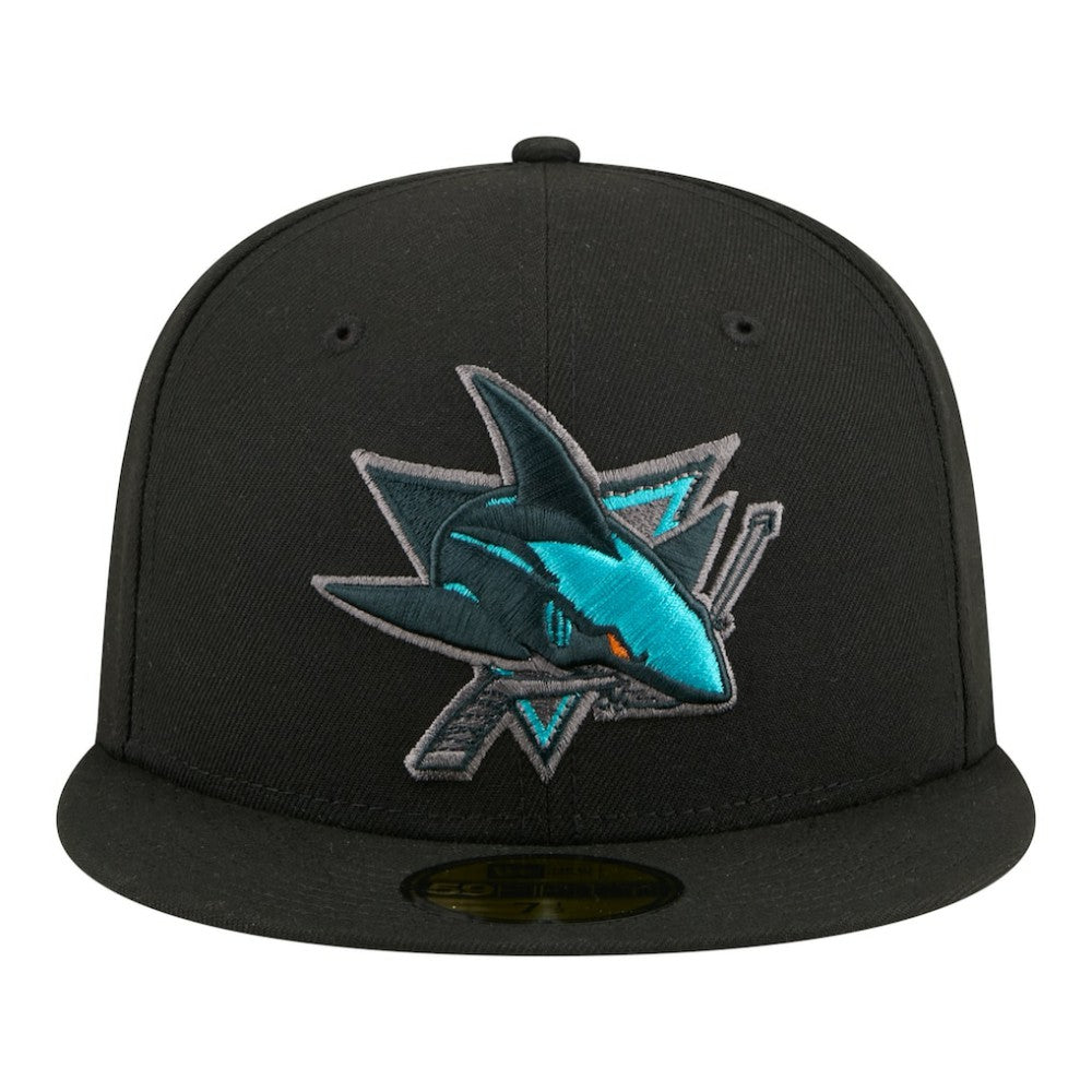 San Jose Sharks New Era Color Pop 59FIFTY Fitted Hat - Black - NHL