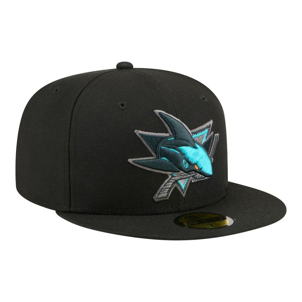 San Jose Sharks New Era Color Pop 59FIFTY Fitted Hat - Black - NHL