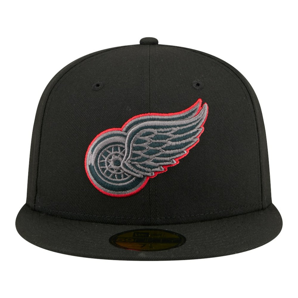 Detroit Red Wings New Era Color Pop 59FIFTY Fitted Hat - Black - NHL