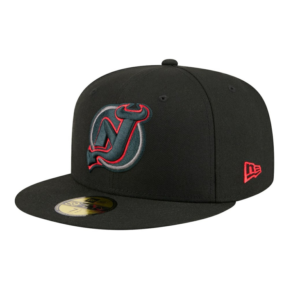 New Jersey Devils New Era Color Pop 59FIFTY Fitted Hat - Black - NHL