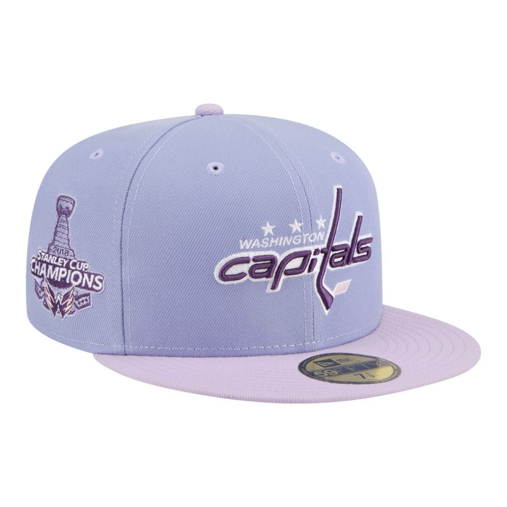 Washington Capitals New Era Lavender Bloom 59FIFTY Fitted Hat - Purple/Light Purple - NHL