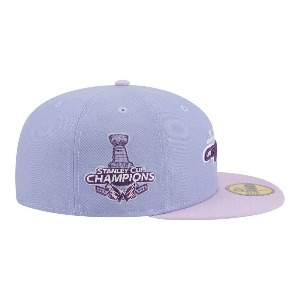 Washington Capitals New Era Lavender Bloom 59FIFTY Fitted Hat - Purple/Light Purple - NHL