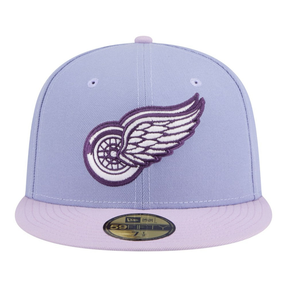 Detroit Red Wings New Era Lavender Bloom 59FIFTY Fitted Hat - Light Purple/Purple - NHL