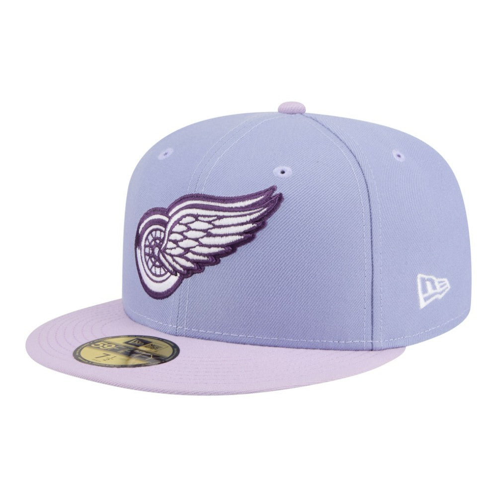 Detroit Red Wings New Era Lavender Bloom 59FIFTY Fitted Hat - Light Purple/Purple - NHL