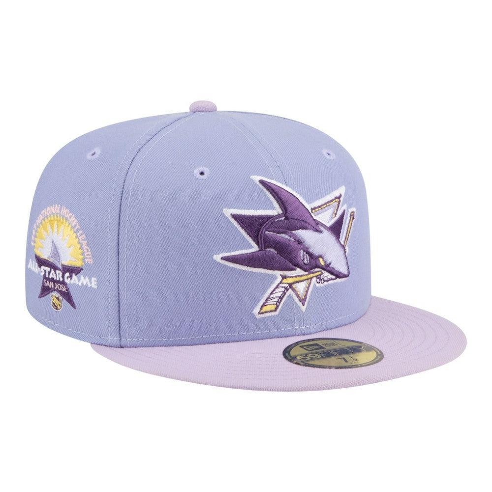 San Jose Sharks New Era Lavender Bloom 59FIFTY Fitted Hat - Light Purple/Purple - NHL