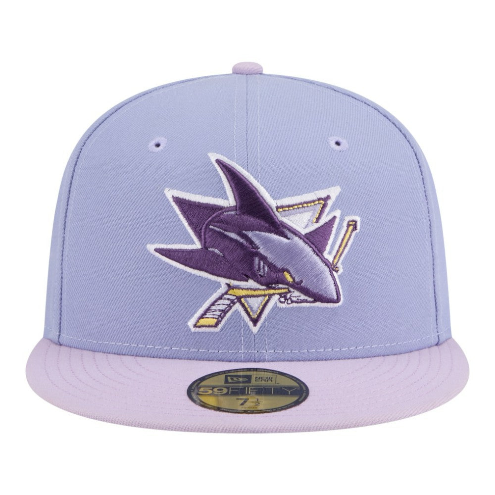 San Jose Sharks New Era Lavender Bloom 59FIFTY Fitted Hat - Light Purple/Purple - NHL