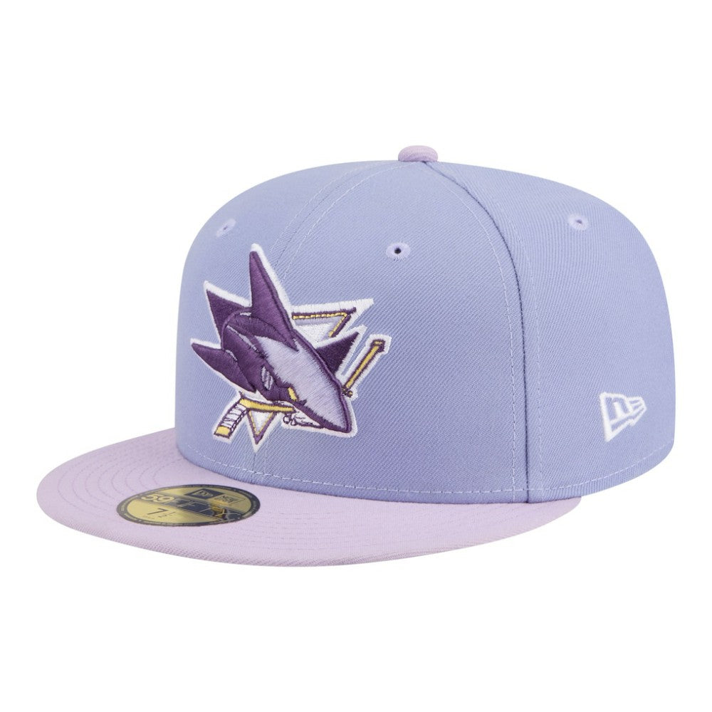 San Jose Sharks New Era Lavender Bloom 59FIFTY Fitted Hat - Light Purple/Purple - NHL