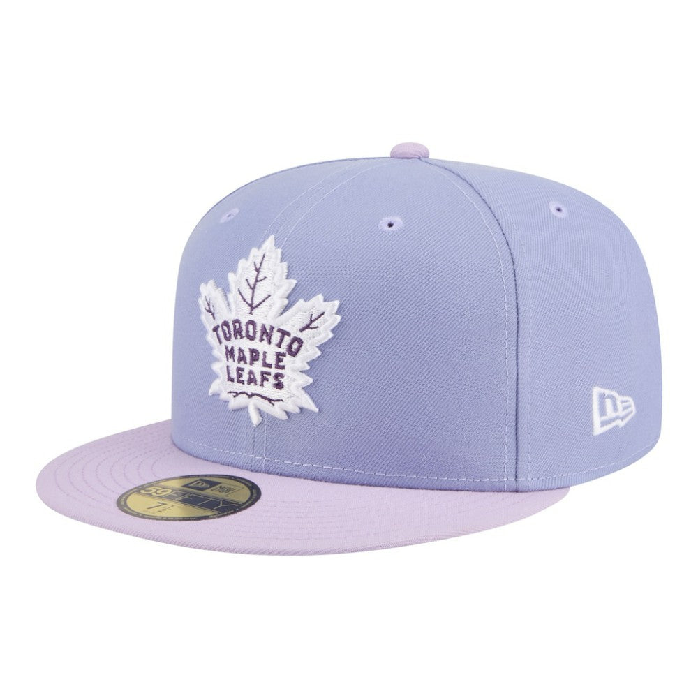 Toronto Maple Leafs New Era Lavender Bloom 59FIFTY Fitted Hat - Light Purple/Purple - NHL