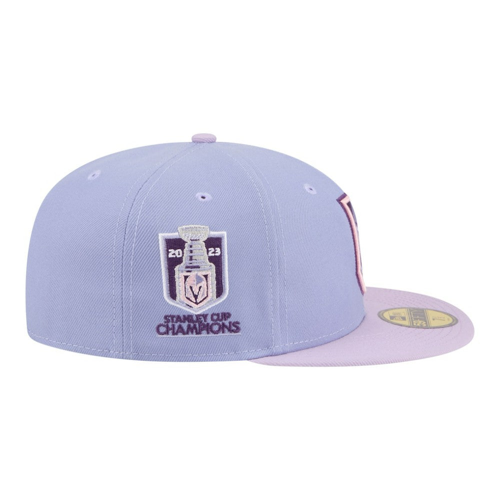 Vegas Golden Knights New Era Lavender Bloom 59FIFTY Fitted Hat - Light Purple/Purple - NHL
