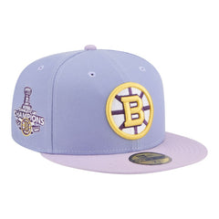 Boston Bruins New Era Lavender Bloom 59FIFTY Fitted Hat - Light Purple/Purple - NHL
