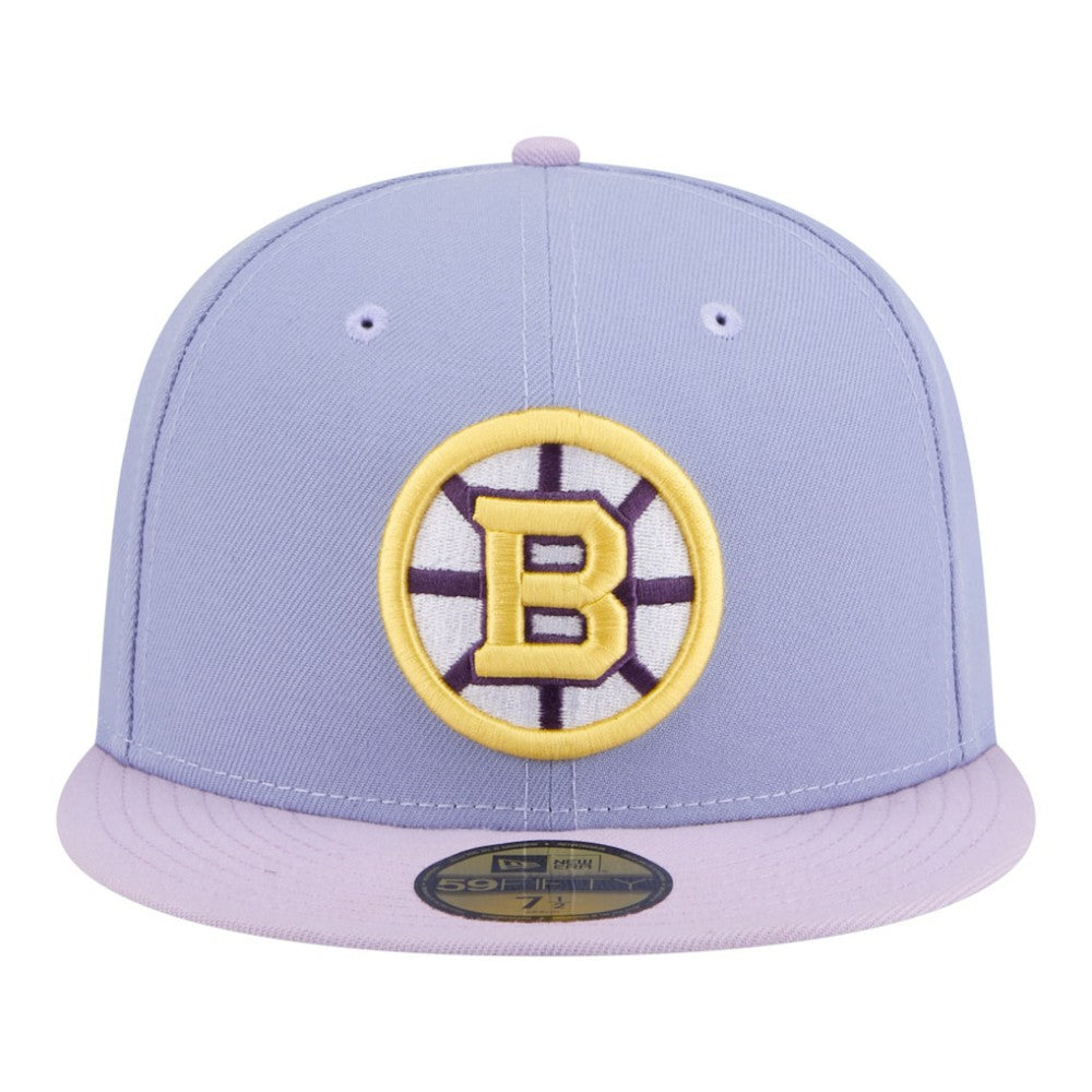 Boston Bruins New Era Lavender Bloom 59FIFTY Fitted Hat - Light Purple/Purple - NHL