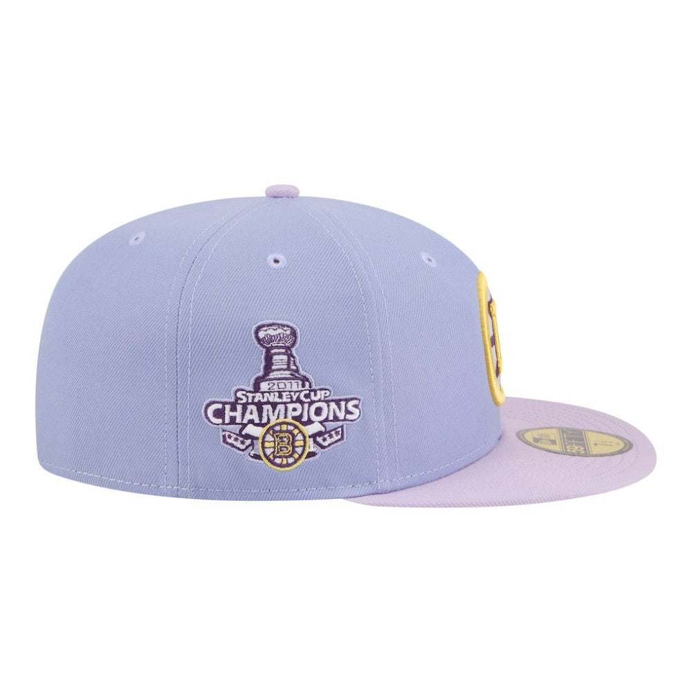 Boston Bruins New Era Lavender Bloom 59FIFTY Fitted Hat - Light Purple/Purple - NHL