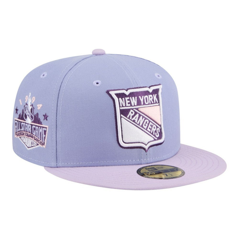 New York Rangers New Era Lavender Bloom 59FIFTY Fitted Hat - Light Purple/Purple - NHL