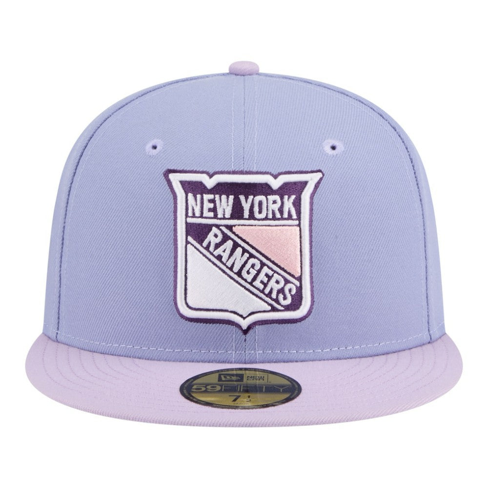New York Rangers New Era Lavender Bloom 59FIFTY Fitted Hat - Light Purple/Purple - NHL
